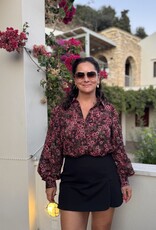 DANA FLOREA Blouse Carmen Bordeaux