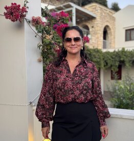 DANA FLOREA Blouse Carmen Bordeaux