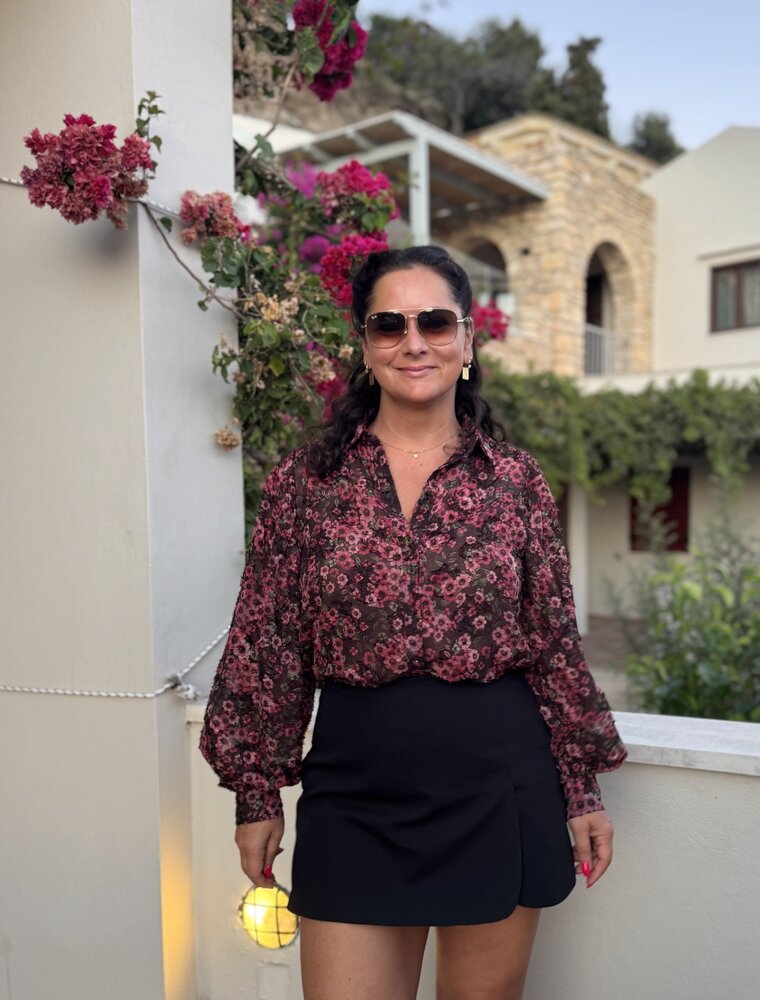 DANA FLOREA Blouse Carmen Bordeaux