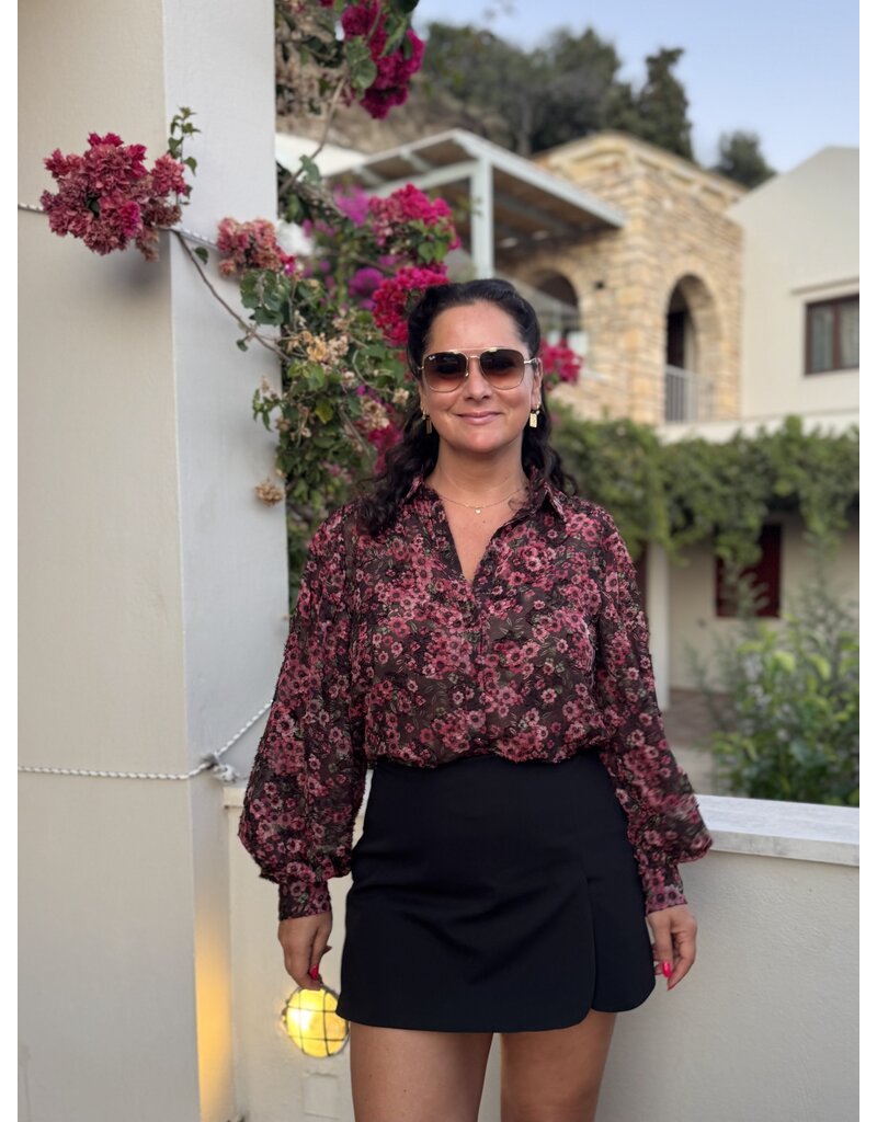 DANA FLOREA Blouse Carmen Bordeaux