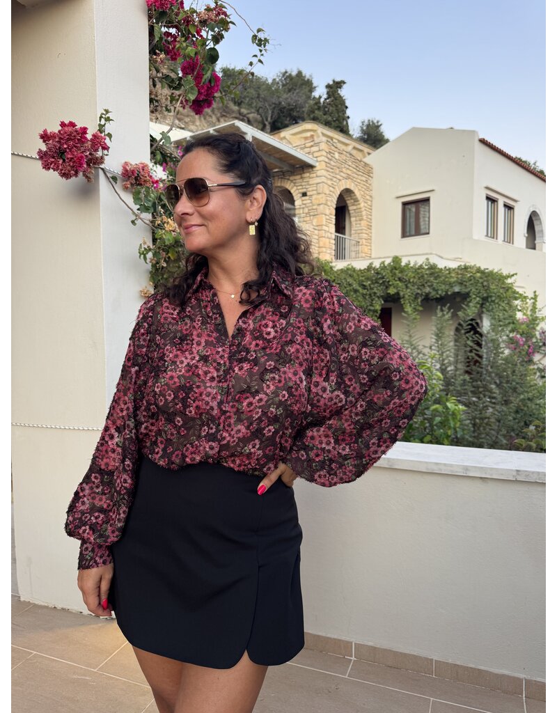 DANA FLOREA Blouse Carmen Bordeaux
