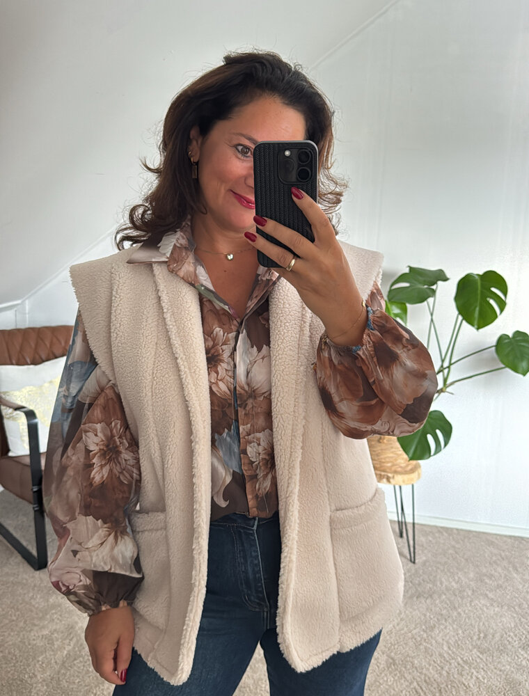 DANA FLOREA Gilet Veerle Crème