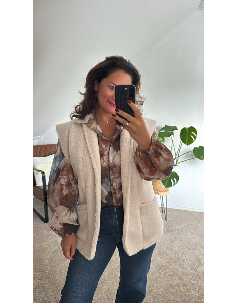 DANA FLOREA Gilet Veerle Crème