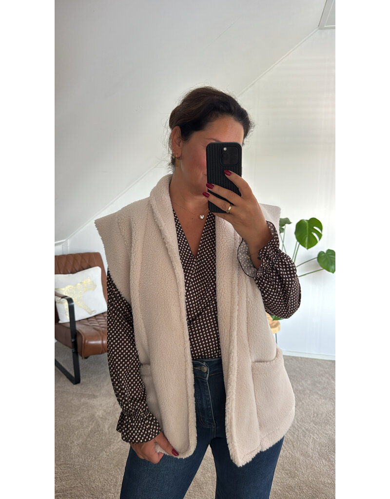 DANA FLOREA Gilet Veerle Crème