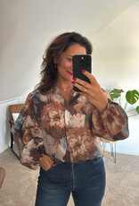 DANA FLOREA Blouse Fleur Bruin