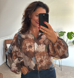 DANA FLOREA Blouse Fleur Bruin