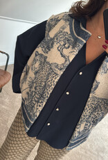 DANA FLOREA Gilet Ivy Beige/Blauw