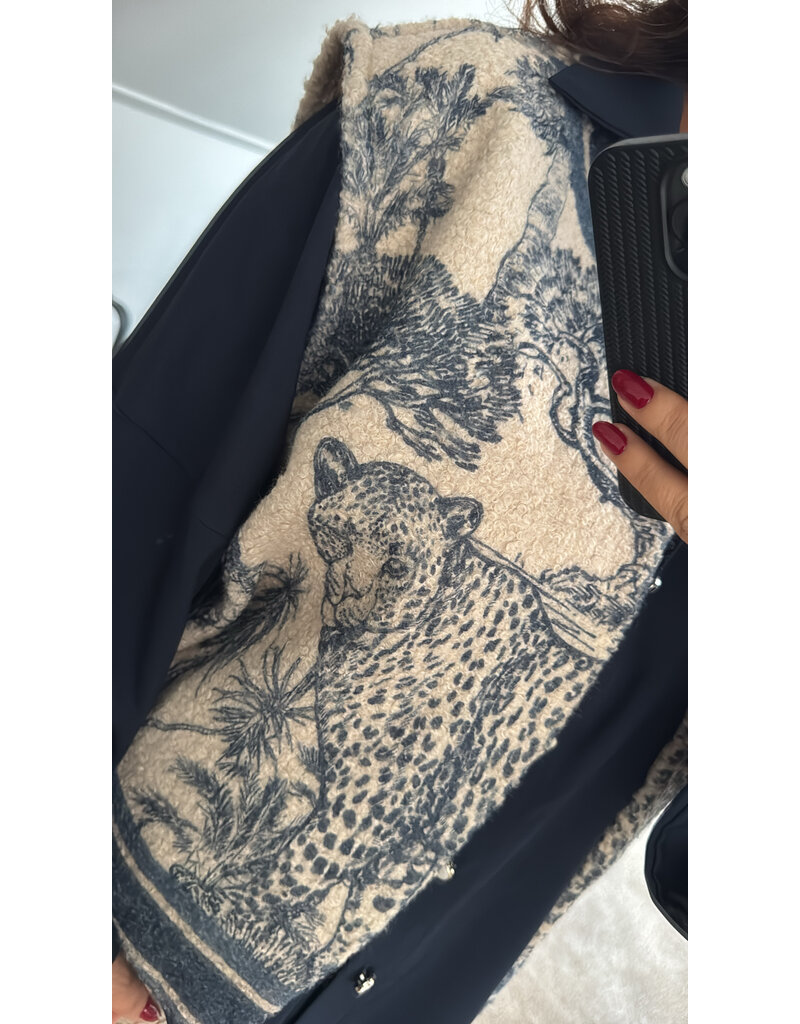 DANA FLOREA Gilet Ivy Beige/Blauw