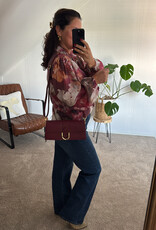 DANA FLOREA Blouse Fleur Bordeaux