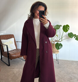DANA FLOREA Mantel Jas Gwen Bordeaux