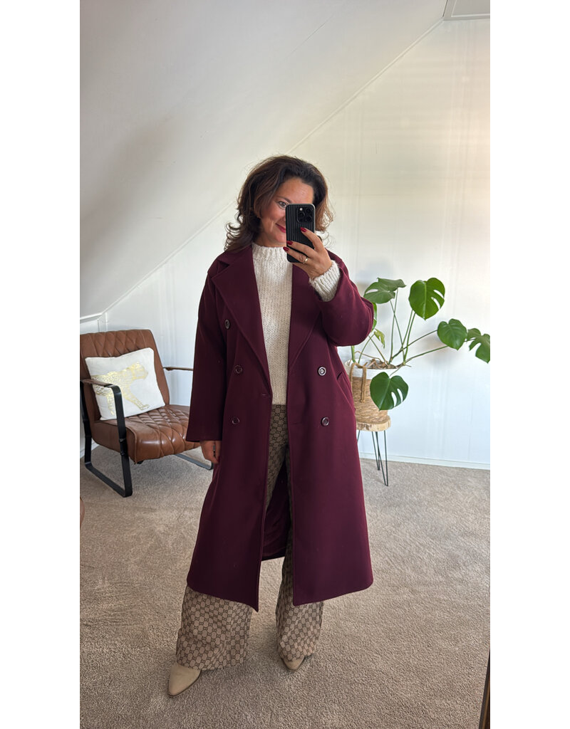 DANA FLOREA Mantel Jas Gwen Bordeaux