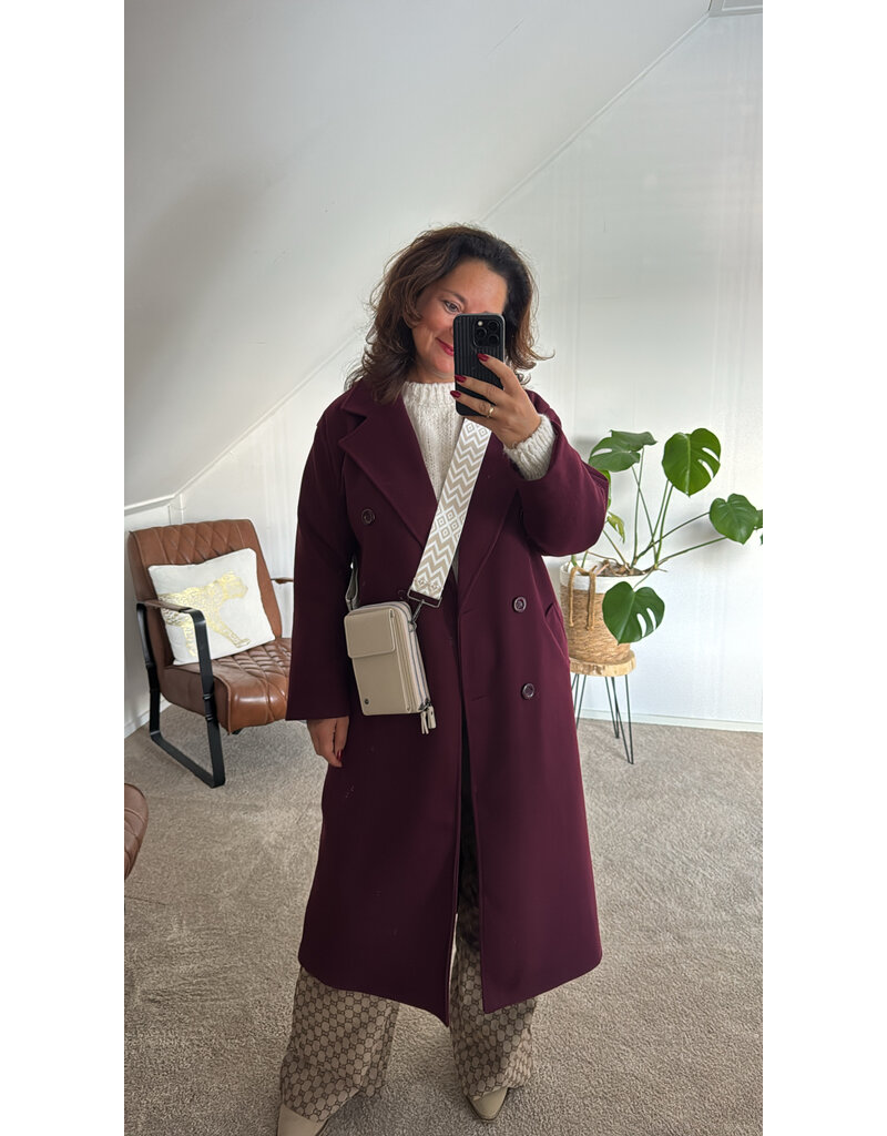 DANA FLOREA Mantel Jas Gwen Bordeaux