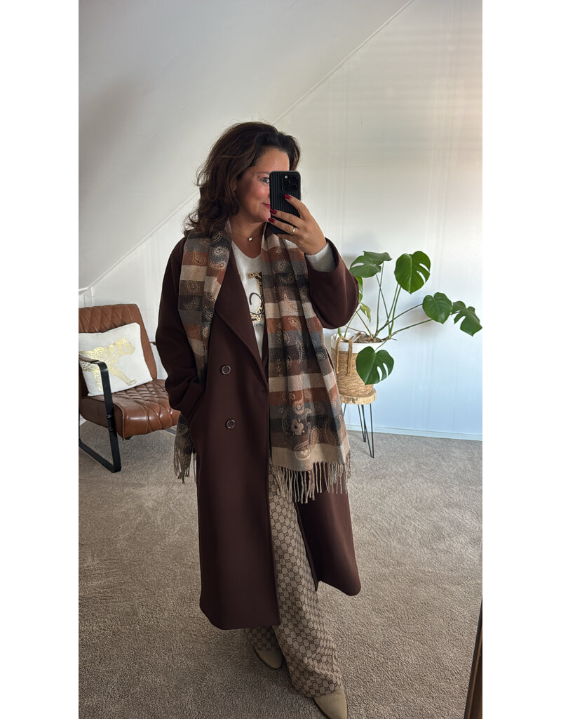 DANA FLOREA Sjaal Clarise Bruin