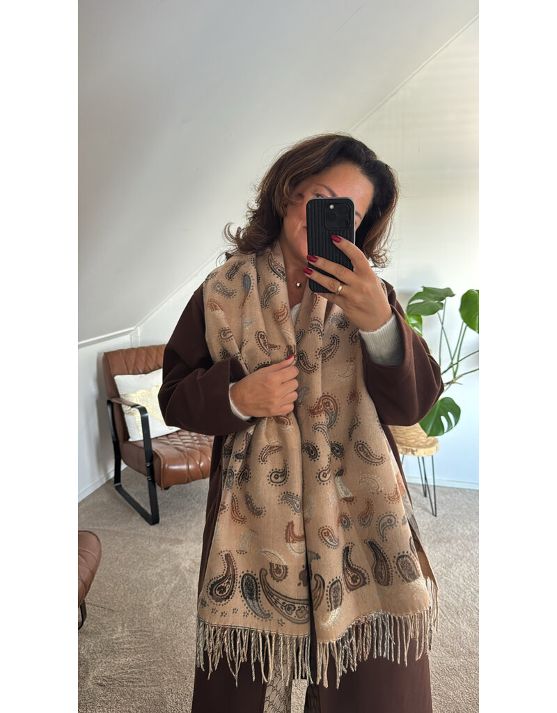 DANA FLOREA Sjaal Clarise Bruin