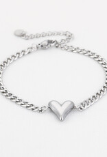 DANA FLOREA Schakelarmband met hartje