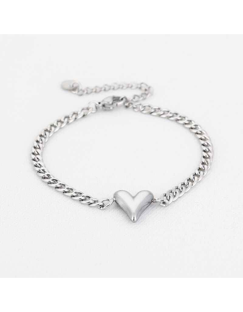 DANA FLOREA Schakelarmband met hartje