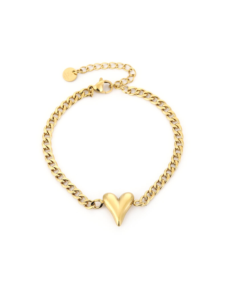DANA FLOREA Schakelarmband met hartje