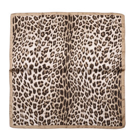 DANA FLOREA Zijdezachte Sjaaltje Leopard Print