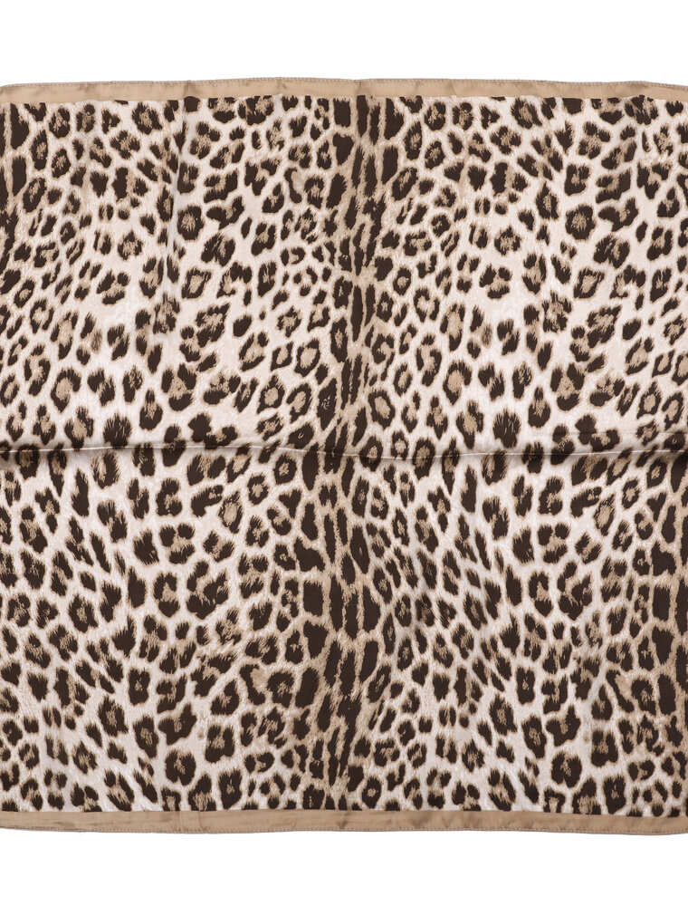 DANA FLOREA Zijdezachte Sjaaltje Leopard Print