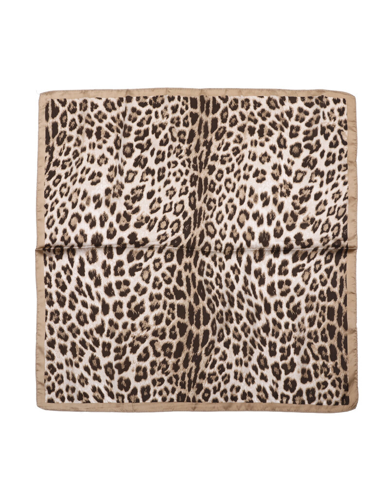 DANA FLOREA Zijdezachte Sjaaltje Leopard Print
