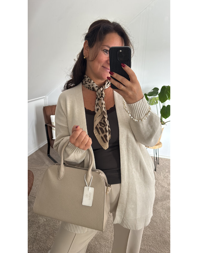 DANA FLOREA Zijdezachte Sjaaltje Leopard Print