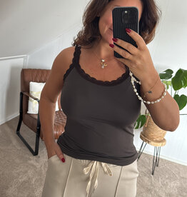 DANA FLOREA Hemd Fleur Choco Bruin