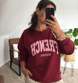 DANA FLOREA Sweater French Riviera Bordeauxrood