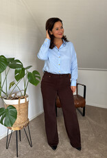 DANA FLOREA Wide Leg Jeans Coffee