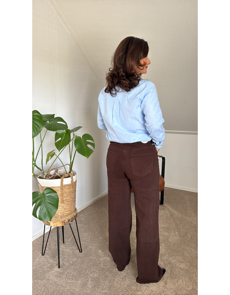 DANA FLOREA Wide Leg Jeans Coffee