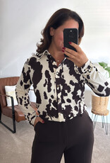 DANA FLOREA Travel Blouse Lieke Coffee/Cream