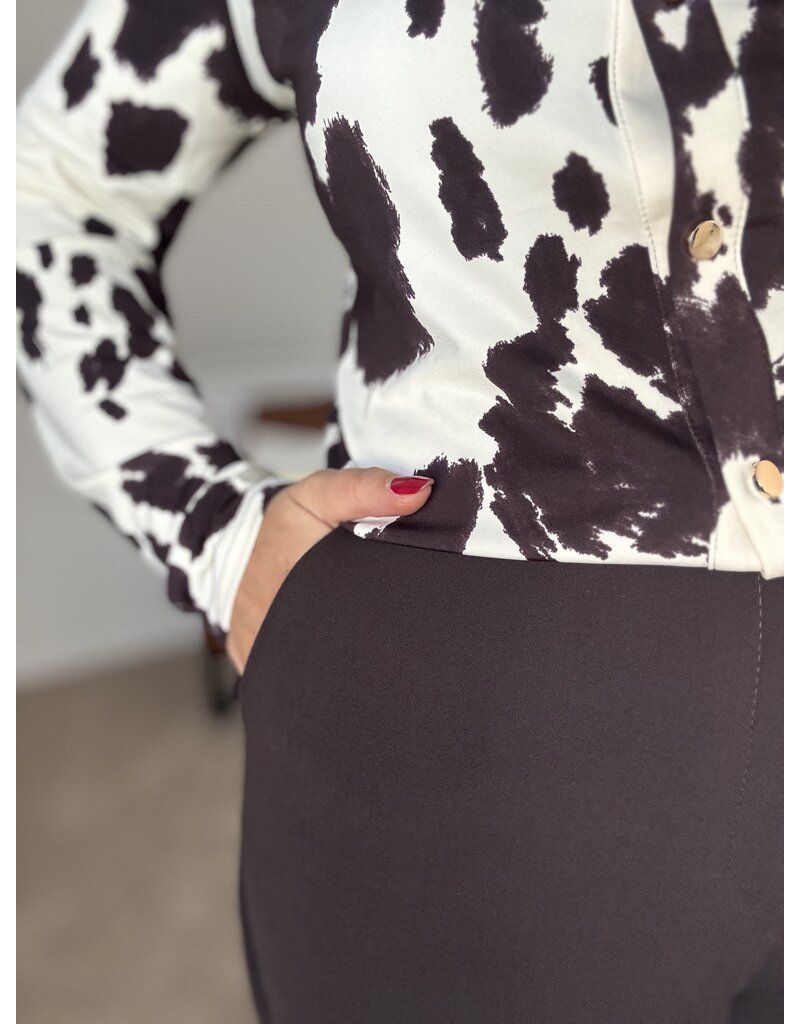 DANA FLOREA Travel Blouse Lieke Coffee/Cream