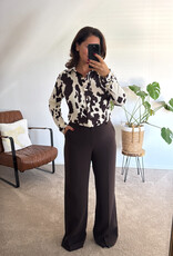 DANA FLOREA Travel Blouse Lieke Coffee/Cream