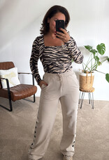 DANA FLOREA Top Cato Coffee/Beige