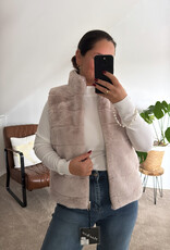 DANA FLOREA Gilet Faux Fur Beige