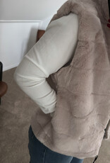 DANA FLOREA Gilet Faux Fur Beige