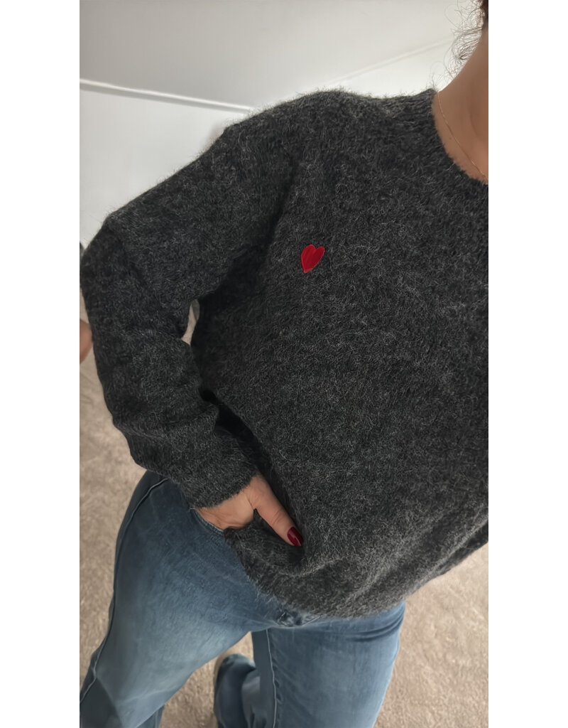 DANA FLOREA Compleet Setje Trui+Muts+Sjaal Grey