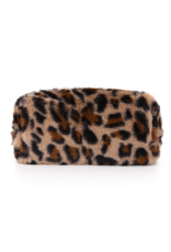 DANA FLOREA Luipaard faux fur make up tas Coffee