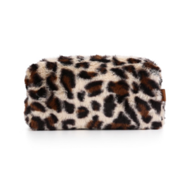 DANA FLOREA Luipaard faux fur make up tas Camel
