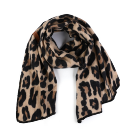 DANA FLOREA Zachte winter sjaal luipaard motief