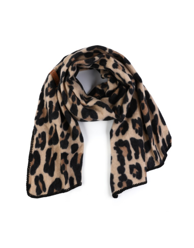 DANA FLOREA Zachte winter sjaal luipaard motief