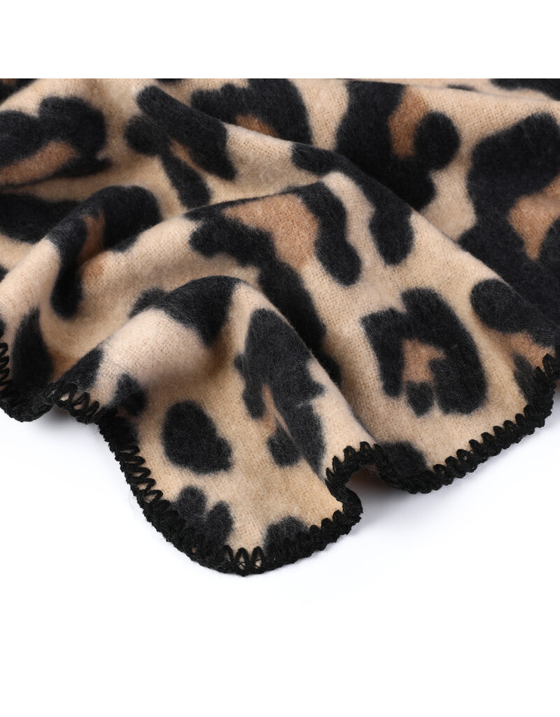 DANA FLOREA Zachte winter sjaal luipaard motief