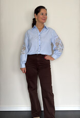 DANA FLOREA Blouse Emma Blue/Gold