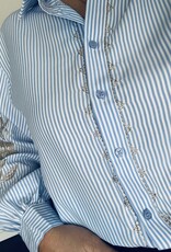 DANA FLOREA Blouse Emma Blue/Gold