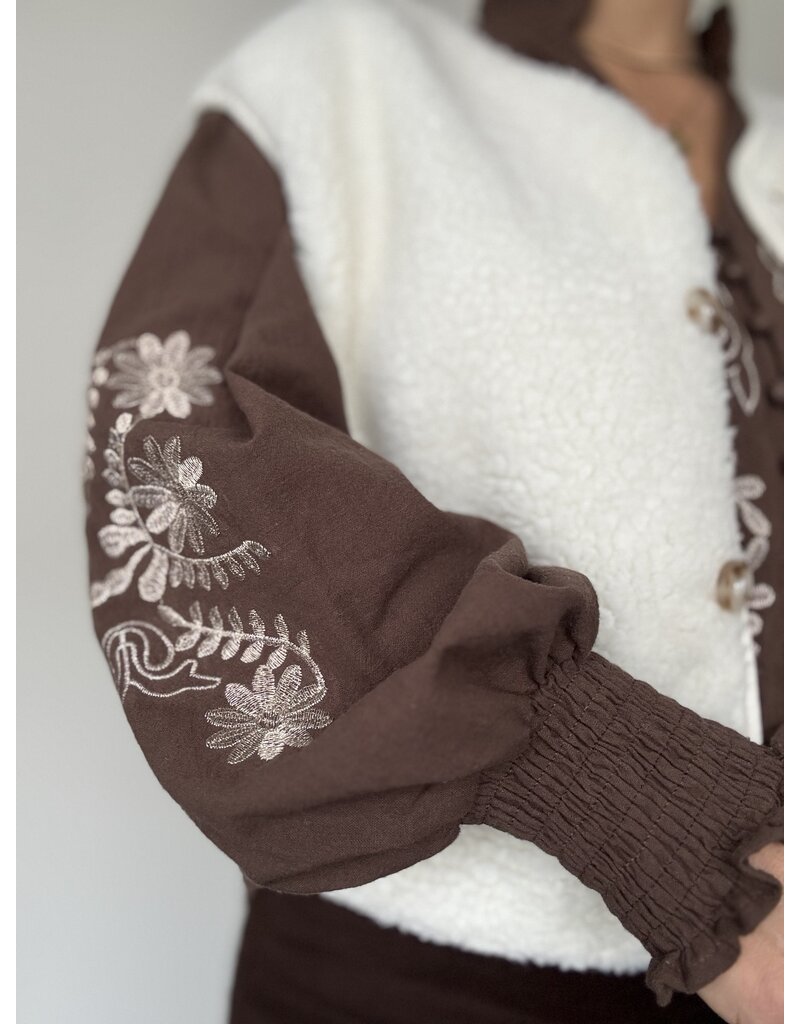 DANA FLOREA Blouse Kylie Coffee/Gold