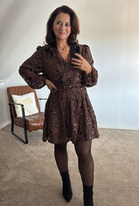 DANA FLOREA Jurk Fleur Bruin