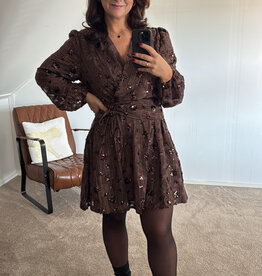 DANA FLOREA Jurk Fleur Bruin