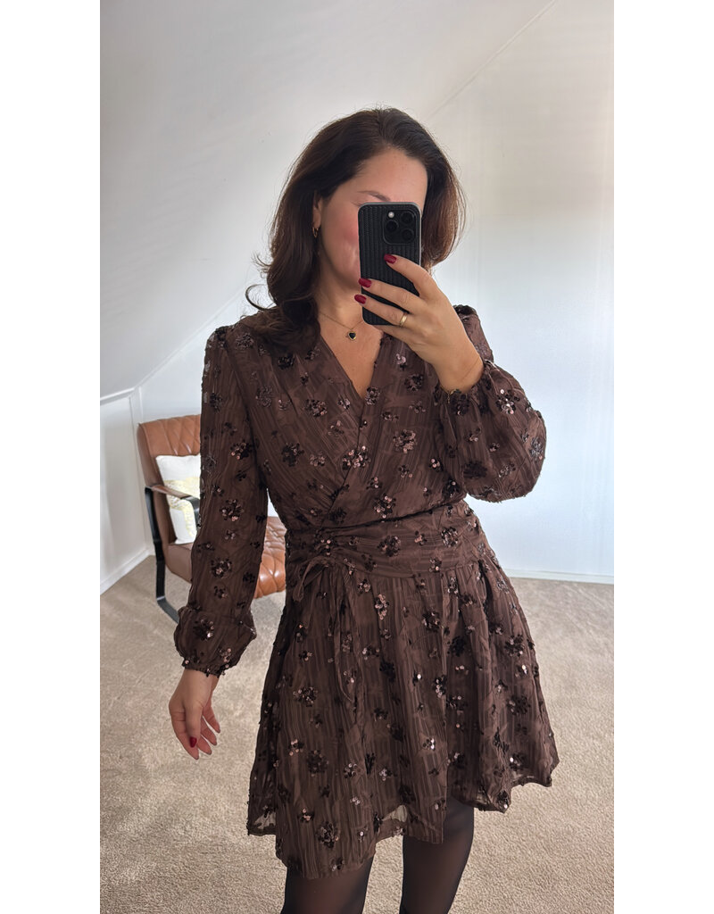 DANA FLOREA Jurk Fleur Bruin