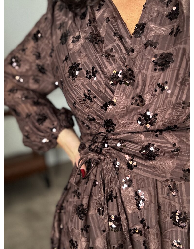 DANA FLOREA Jurk Fleur Bruin