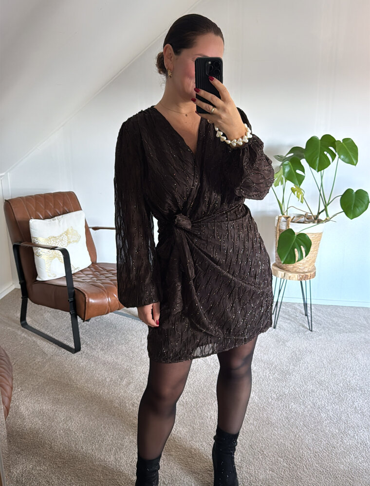 DANA FLOREA Dress Tess Coffee