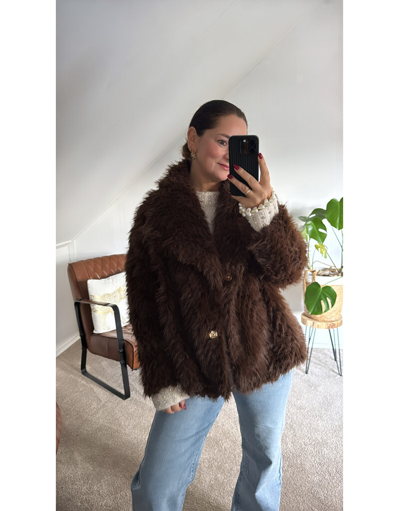 DANA FLOREA Faux Fur Jas Noa